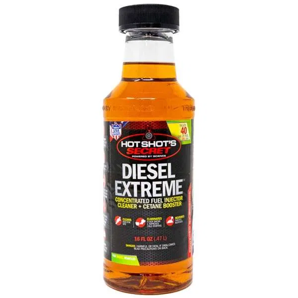 P040416Z – HOT SHOTS Fuel Additive, Fuel System Cleaner For Diesel Treats Up To 40 Gallons 16 Ounce Bottle Single Use...